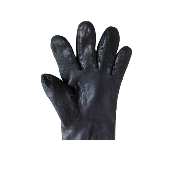 Women’s Navy Hugo Boss Leather Gloves Sz.L - Picture 3 of 7